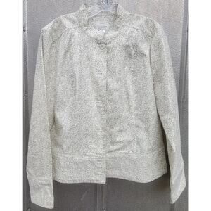 Christopher & Banks Denim Style Button Up Long Sleeve Stretch Jacket Size M